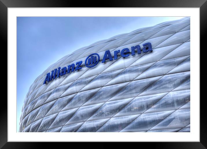 Allianz Arena Munich  Framed Mounted Print by David Pyatt