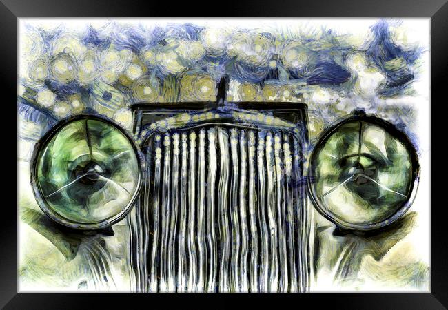 Van Gogh Jaguar Car Framed Print by David Pyatt