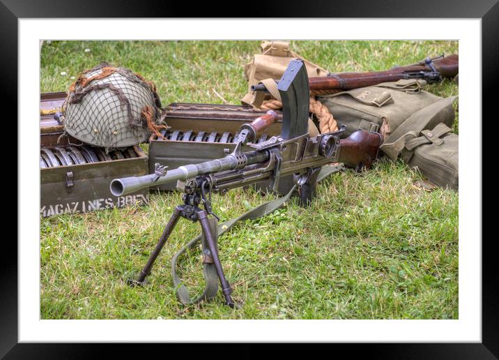 Bren Gun and Magazines Framed Mounted Print by David Pyatt