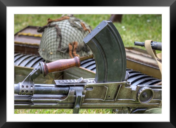 Bren Gun Detail Framed Mounted Print by David Pyatt