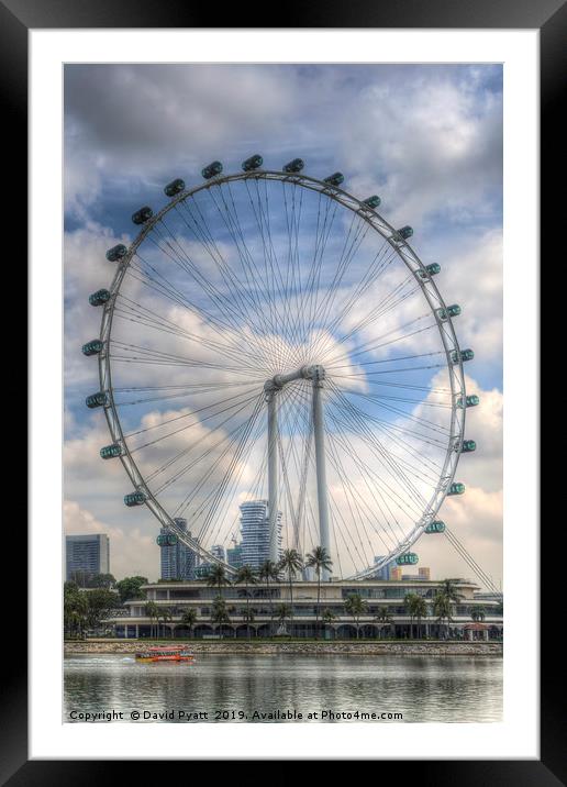 Singapore Ferris Wheel Framed Mounted Print by David Pyatt