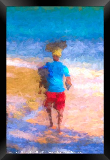 Barbados Abstract Art Framed Print by David Pyatt