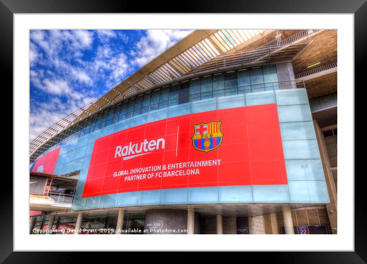 Nou Camp Stadium Barcelona  Framed Mounted Print by David Pyatt