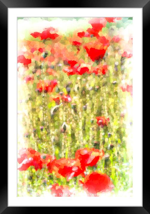 Poppy Meadow Monet Framed Mounted Print by David Pyatt