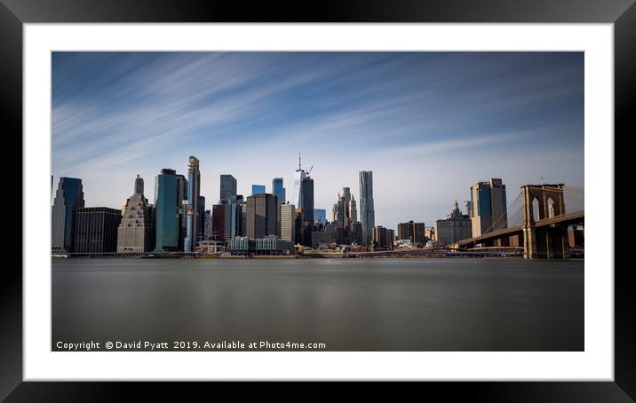 Panoramic Manhattan  Framed Mounted Print by David Pyatt