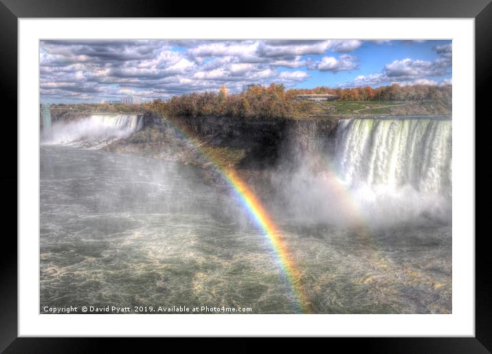 Niagara Falls Rainbow Framed Mounted Print by David Pyatt