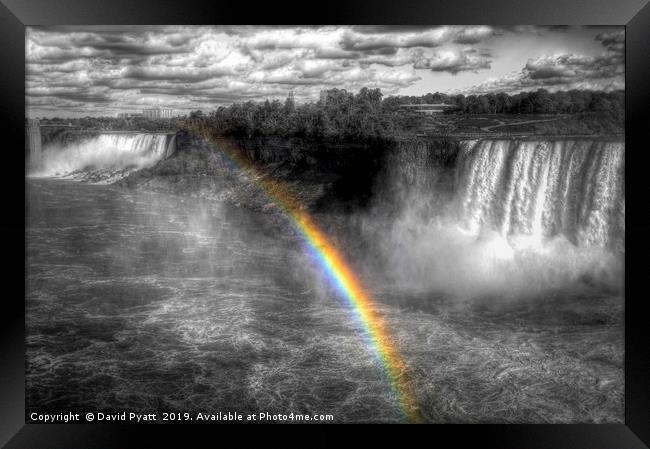 Niagara Waterfall Rainbow Framed Print by David Pyatt