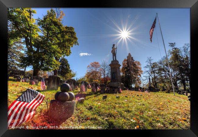 Civil War Monument Sleepy Hollow Framed Print by David Pyatt