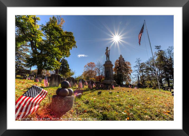 Civil War Monument Sleepy Hollow Framed Mounted Print by David Pyatt