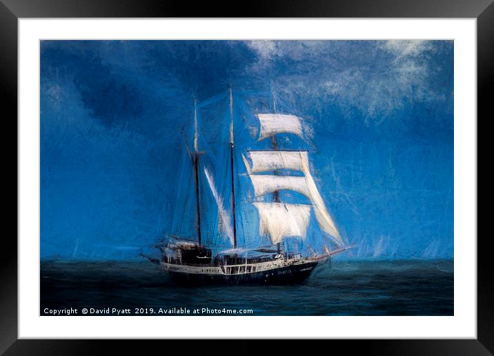 Atlantis Sailing Ship Turner Storms Framed Mounted Print by David Pyatt