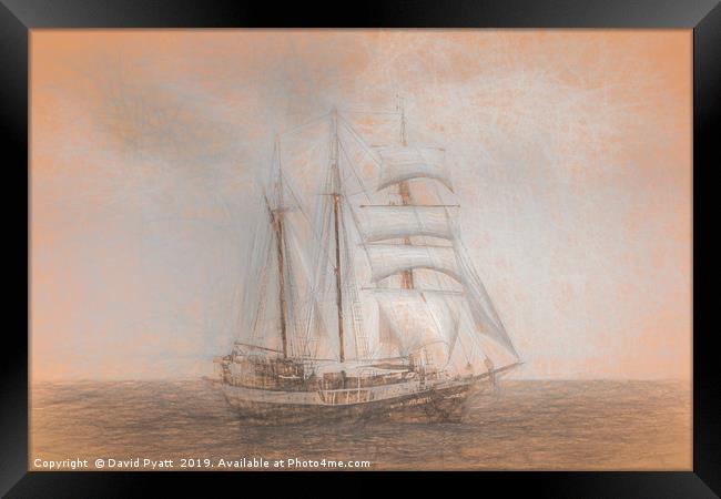 Sailing Ship da Vinci  Framed Print by David Pyatt