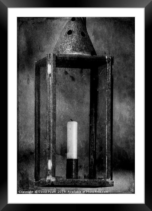 Vintage Lamp  Framed Mounted Print by David Pyatt