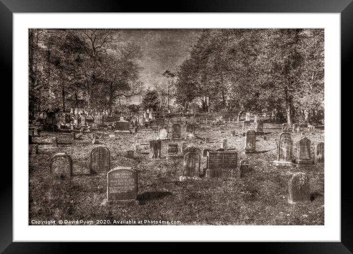 Sleepy Hollow Cemetery Vintage Framed Mounted Print by David Pyatt
