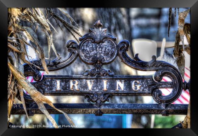 Washington Irving Grave Marker Framed Print by David Pyatt