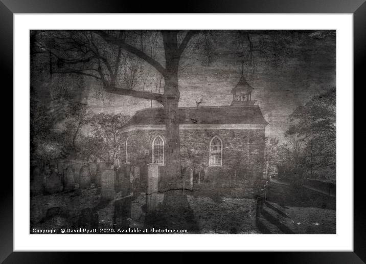Dutch Church Of Sleepy Hollow Vintage Framed Mounted Print by David Pyatt