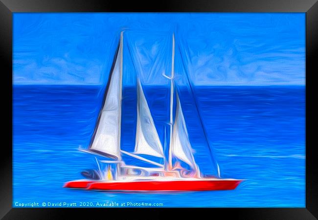 Catamaran Art Barbados Framed Print by David Pyatt