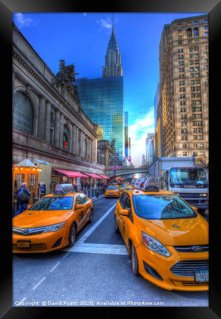 New York Street Scene Framed Print by David Pyatt