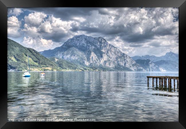 Traunsee Lake Austria    Framed Print by David Pyatt
