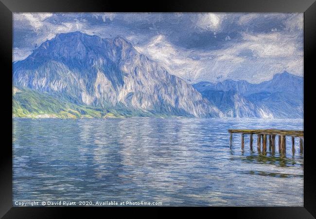 Traunsee Lake Austria Art Framed Print by David Pyatt