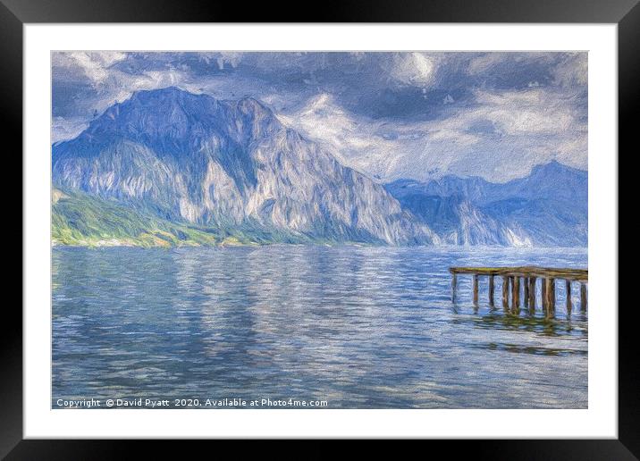 Traunsee Lake Austria Art Framed Mounted Print by David Pyatt