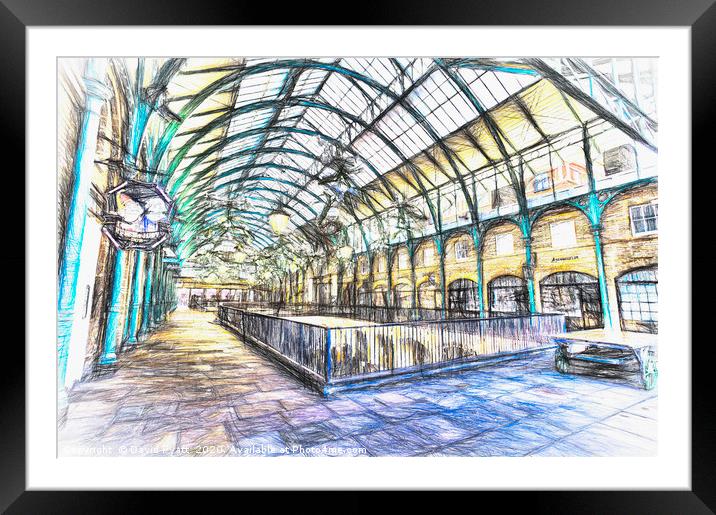 Covent Garden Sketch    Framed Mounted Print by David Pyatt