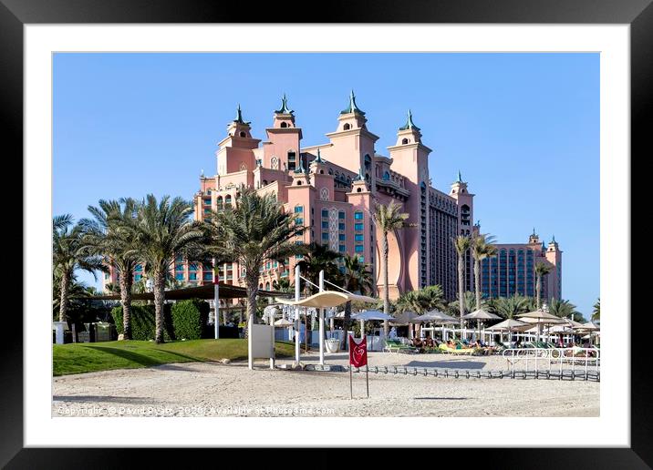 Atlantis Palm Hotel Dubai    Framed Mounted Print by David Pyatt