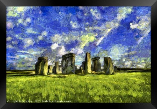 Stonehenge Art Framed Print by David Pyatt