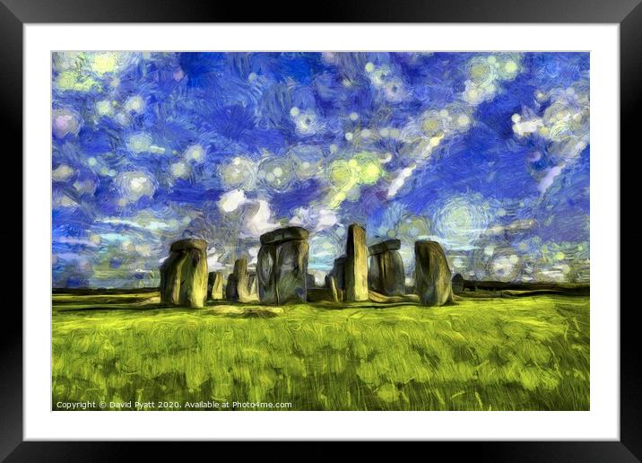 Stonehenge Art Framed Mounted Print by David Pyatt