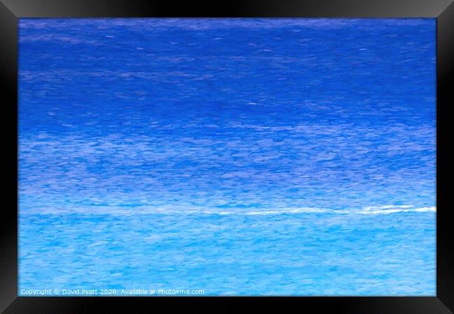 Caribbean Blue Sea Art Framed Print by David Pyatt