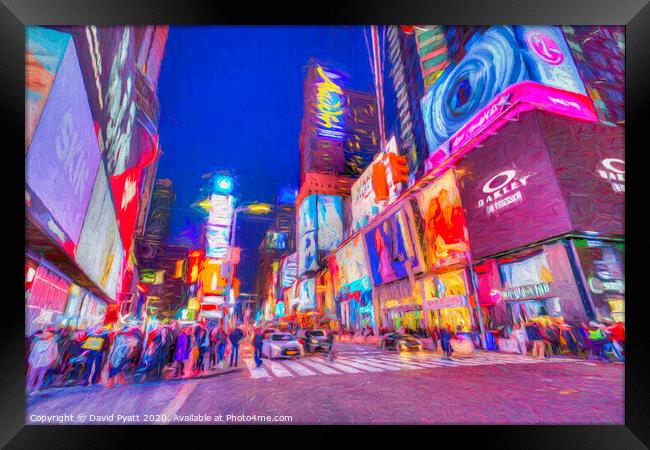 Art Of Times Square Framed Print by David Pyatt