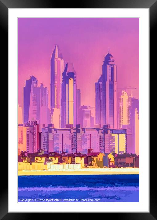 Architecture Of Dubai Art Framed Mounted Print by David Pyatt