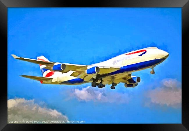  Boeing 747 Pop Art Framed Print by David Pyatt