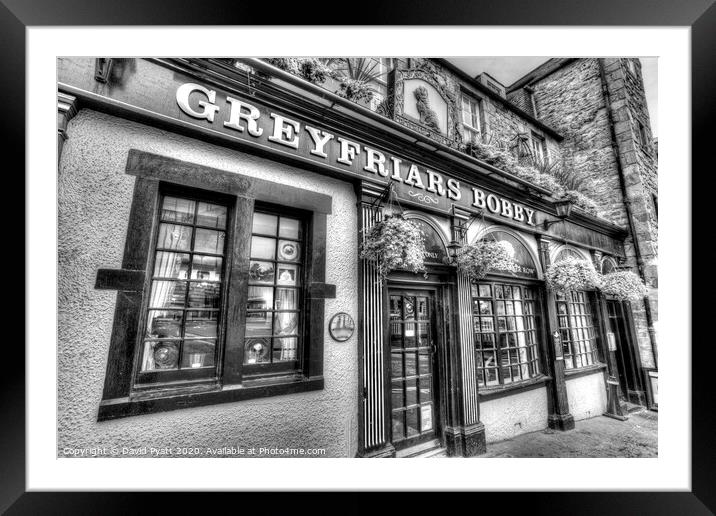 Edinburgh's Greyfriars Bobby Pub  Framed Mounted Print by David Pyatt