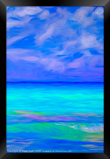 Caribbean Blue Art    Framed Print by David Pyatt