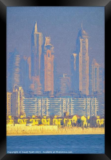 Dubai Architecture Art  Framed Print by David Pyatt
