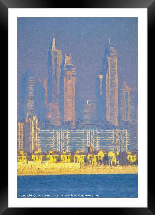Dubai Architecture Art  Framed Mounted Print by David Pyatt