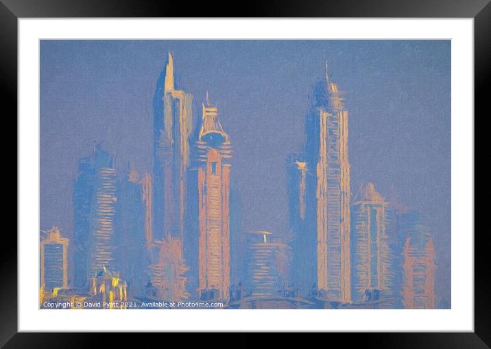 Architecture Of Dubai Art Framed Mounted Print by David Pyatt