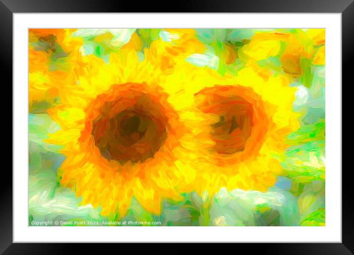 Sunflower Dreams Art  Framed Mounted Print by David Pyatt
