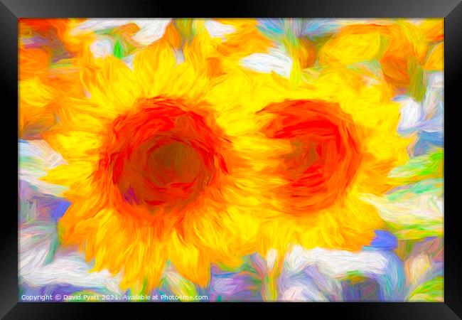 Sunflower Art  Framed Print by David Pyatt