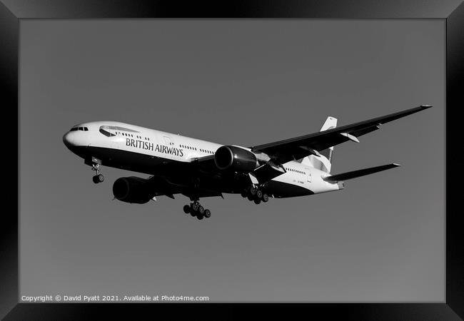 British Airways Boeing 777  Framed Print by David Pyatt
