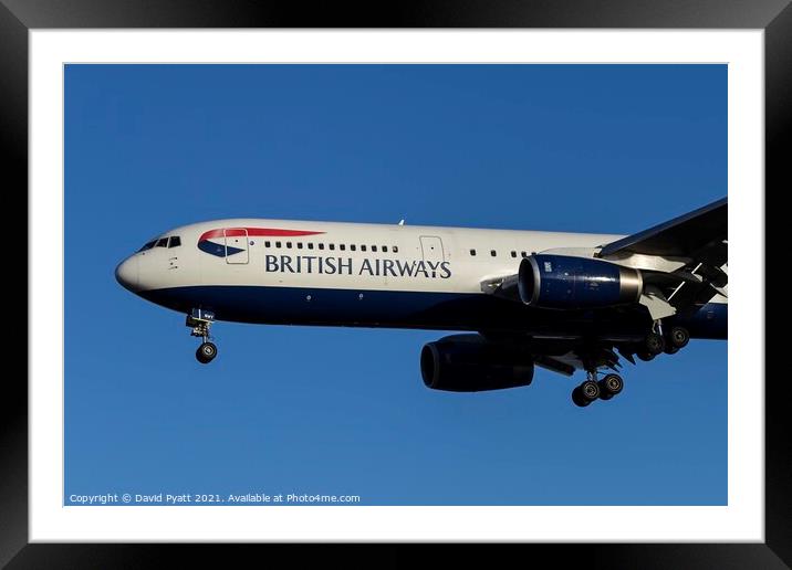 British Airways Boeing 767-336 Framed Mounted Print by David Pyatt