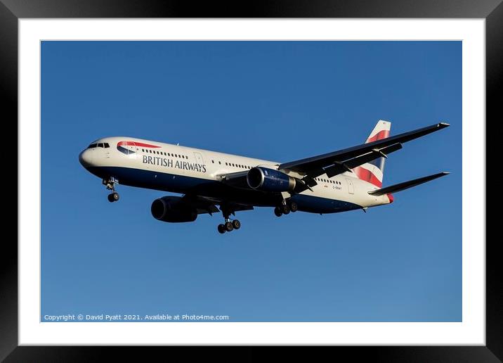 British Airways Boeing 767 Framed Mounted Print by David Pyatt
