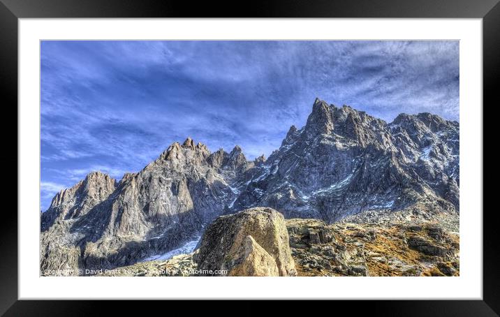  French Alps Chamonix Panorama  Framed Mounted Print by David Pyatt