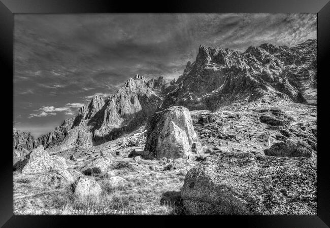 Chamonix Alps Landscape Framed Print by David Pyatt