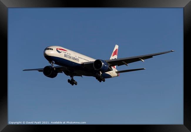 British Airways Boeing 777-236         Framed Print by David Pyatt