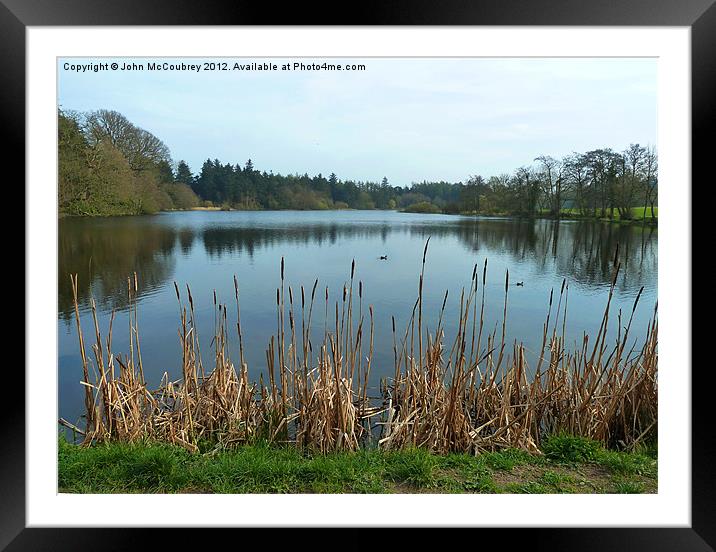 Hillsborough Lake Framed Mounted Print by John McCoubrey