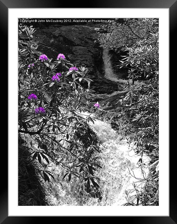 Glen River in Donard Forest Framed Mounted Print by John McCoubrey