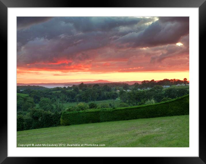 Clareview Sunset Framed Mounted Print by John McCoubrey