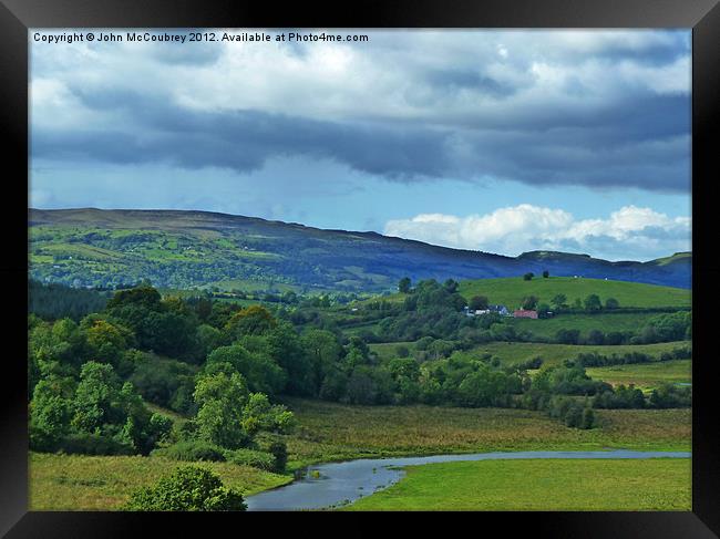 Sillees River Valley in Fermanagh Framed Print by John McCoubrey