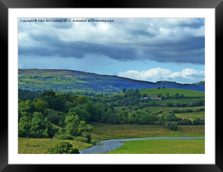 Sillees River Valley in Fermanagh Framed Mounted Print by John McCoubrey